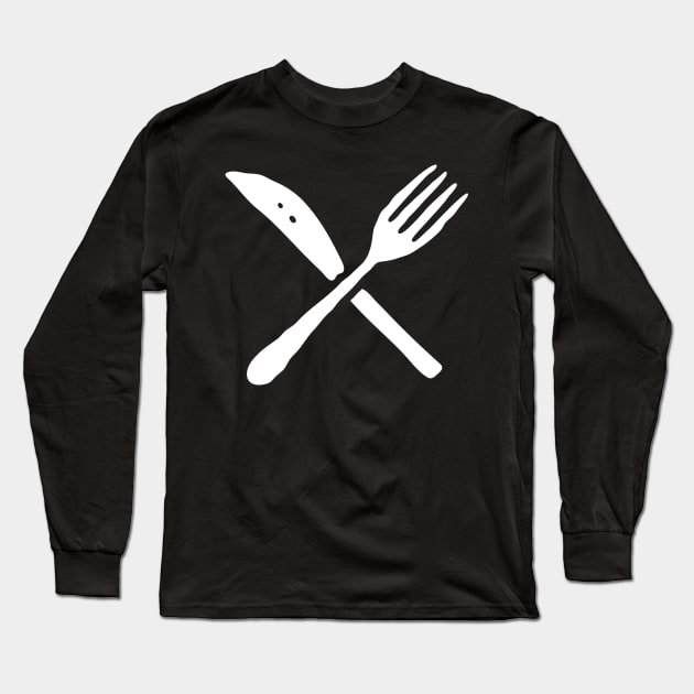 Fork and Knife Long Sleeve T-Shirt by tommartinart